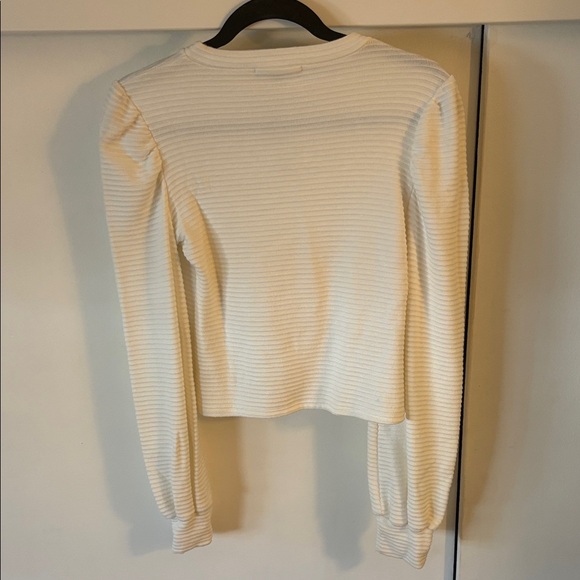 Lulu's Ivory Ribbed Sweatshirt - Picture 3 of 4